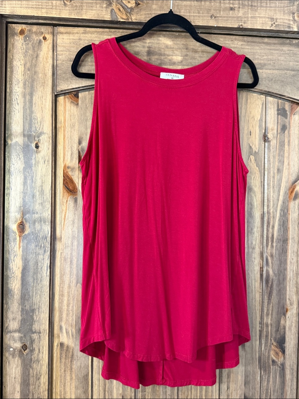 Zenana Outfitters Red Swing Tank Top